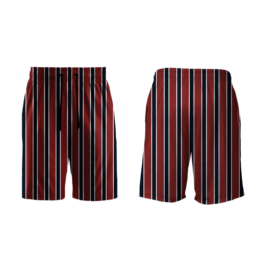 AOPS - RED AND BLACK STRIPES SHORT