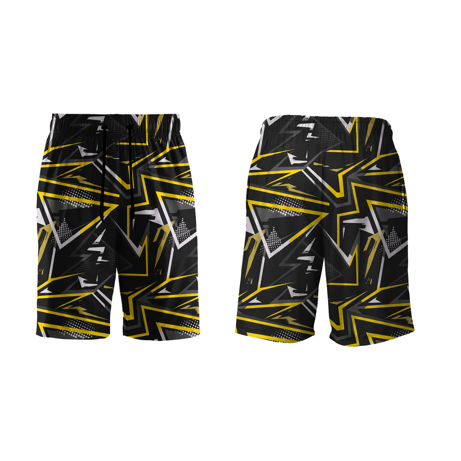 AOPS - YELLOW TEXTURE SHORTS