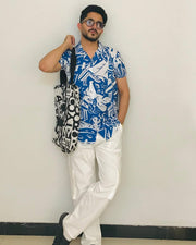 FLORID BLUE CUBAN SHIRT
