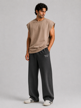 Essential Sleeveless Tee - Light Brown