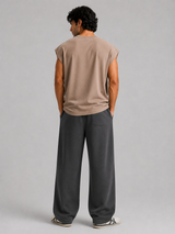 Essential Sleeveless Tee - Light Brown