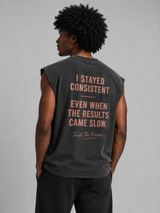 Trust The Process Sleeveless Tank – Charcoal