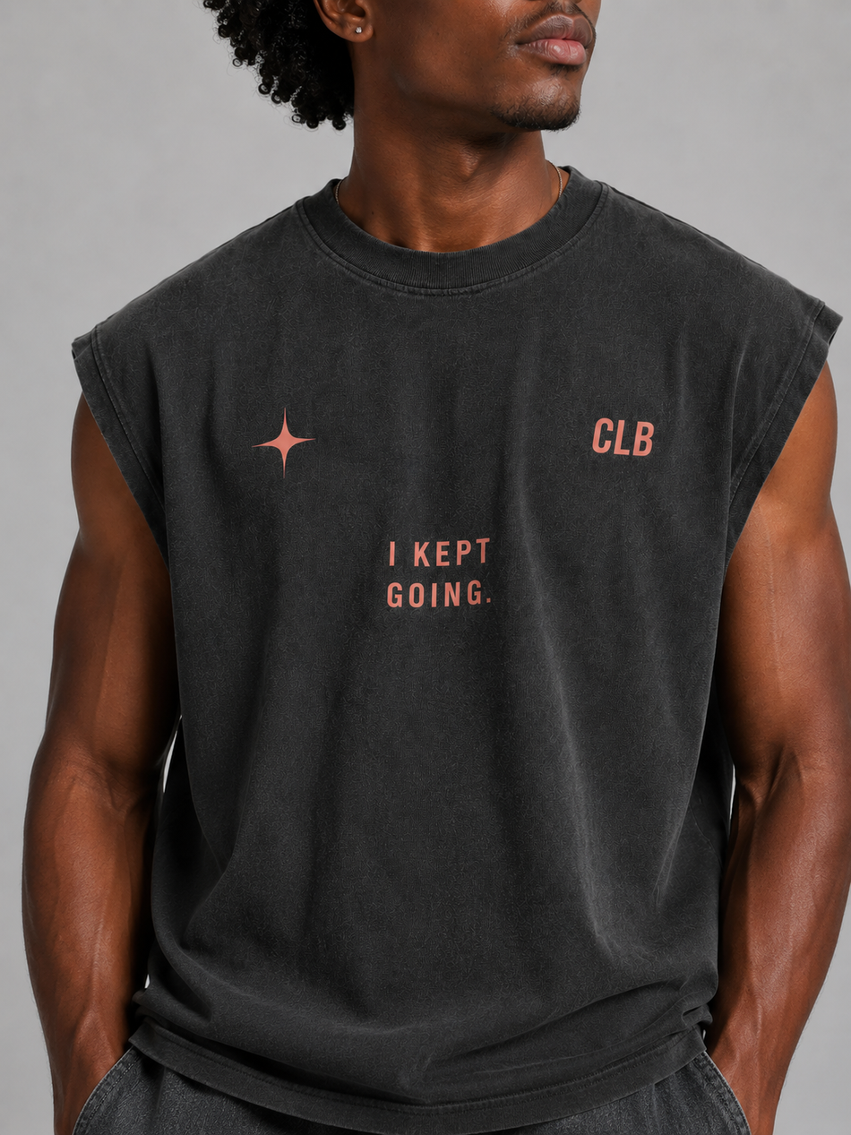 Trust The Process Sleeveless Tank – Charcoal