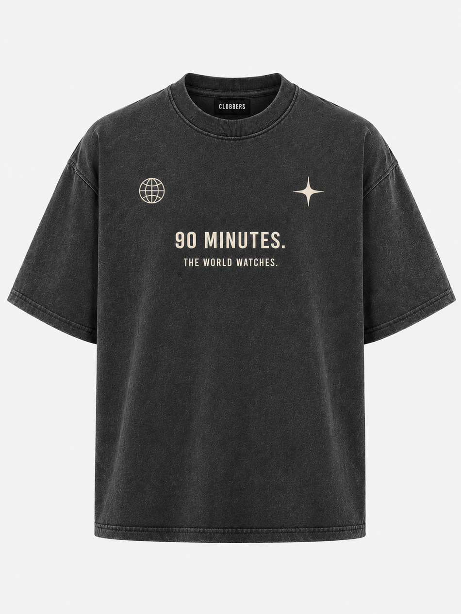 90 Minutes Oversized Tee - Vintage Charcoal