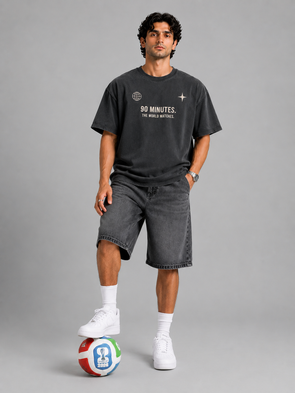 90 Minutes Oversized Tee - Vintage Charcoal
