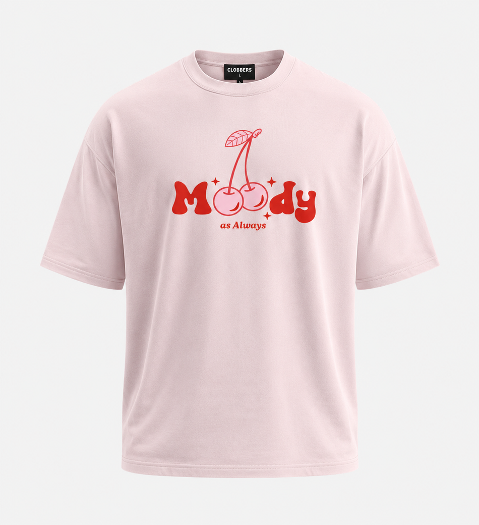 Moody As Always Oversized Tee – Blush Pink