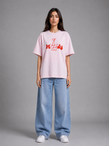 Moody As Always Oversized Tee – Blush Pink
