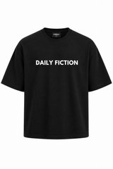 Daily Fiction Oversized Tee – Black