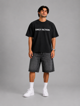 Daily Fiction Oversized Tee – Black