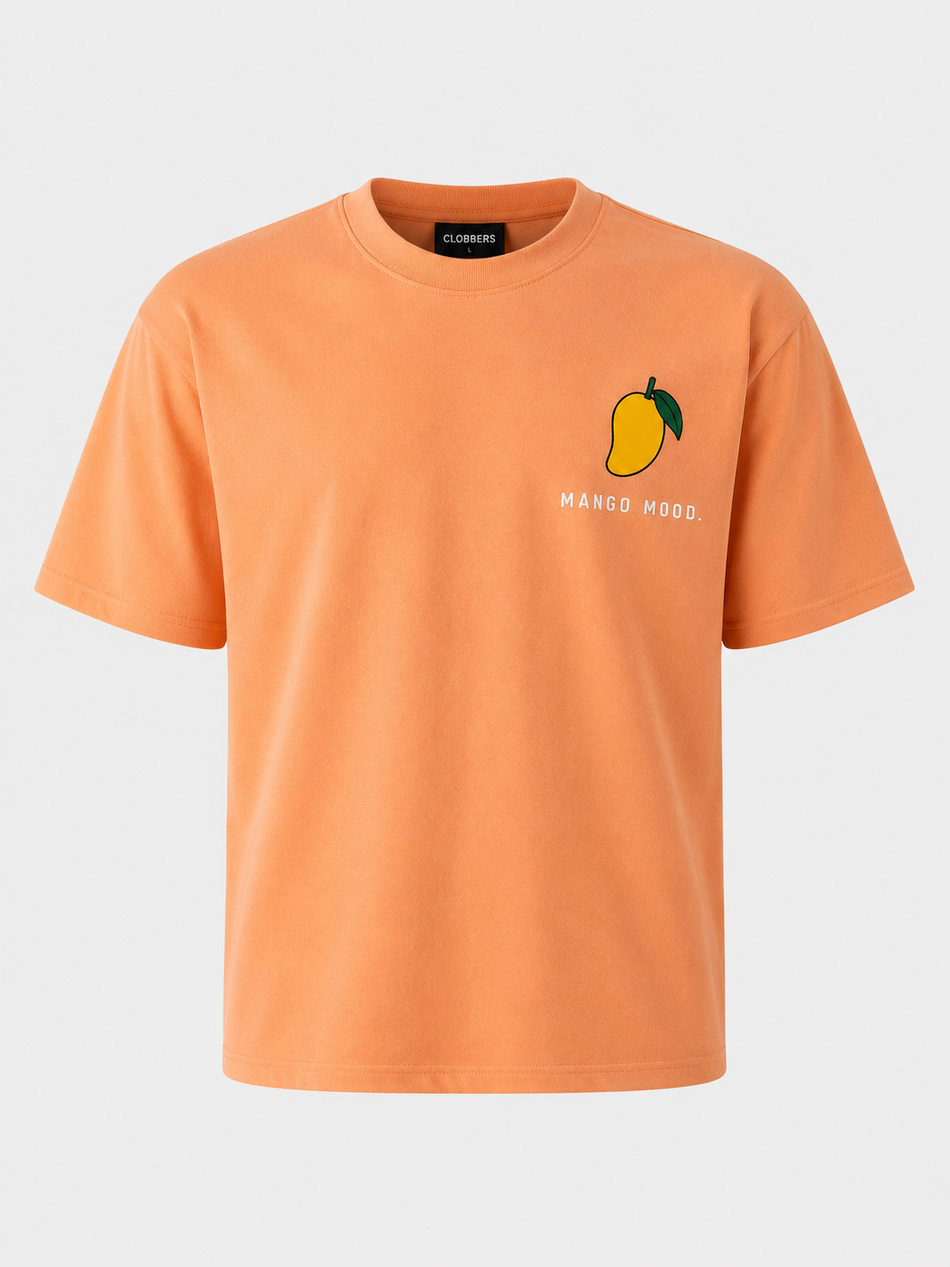 Mango Mood Oversized Tee – Peach Orange