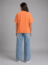 Mango Mood Oversized Tee – Peach Orange