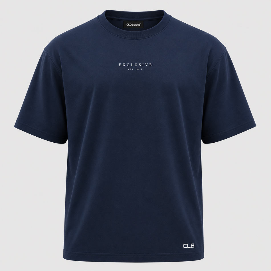 Exclusive Oversized Tee – Navy