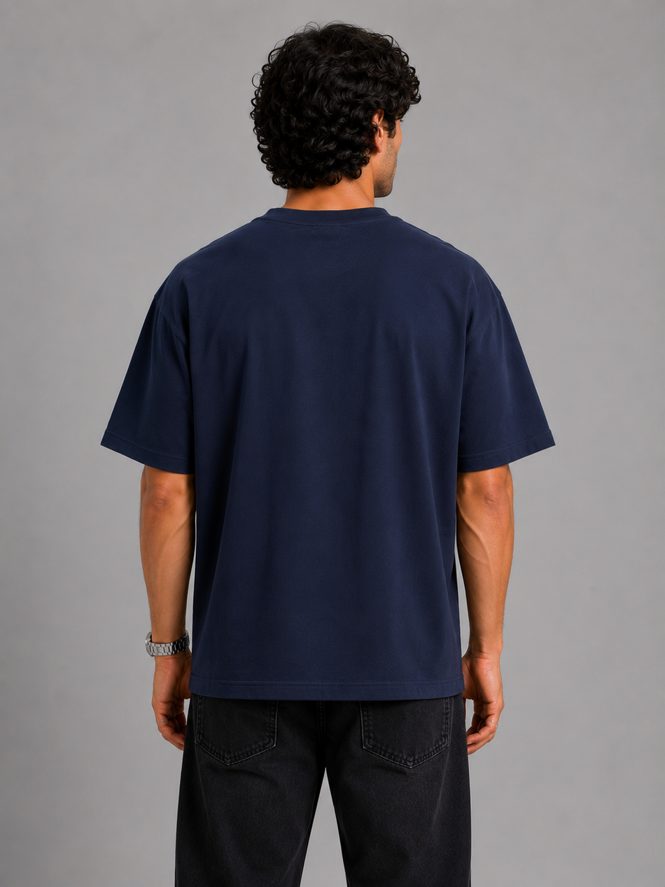 Exclusive Oversized Tee – Navy