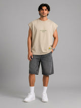 CLB No Deadlines Sleeveless Tee – Beige