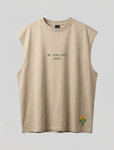 CLB No Deadlines Sleeveless Tee – Beige