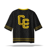AOJ - BLACK PATTERN OVERSIZE JERSEY
