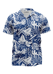 FLORID BLUE CUBAN SHIRT