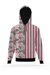AOPH - PINK LINES WITH FLORALS HOODIE