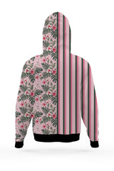 AOPH - PINK LINES WITH FLORALS HOODIE