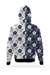 AOPH - WHITE & GRAY FLORALS HOODIE