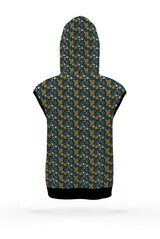 AOSZH - FLORALS SLEEVELESS ZIPPER HOODIE
