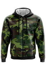 AOZH - ARMY GREEN ZIPPER HOODIE