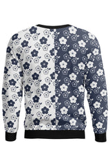 AOSS - WHITE & GRAY FLORALS SWEATSHIRT