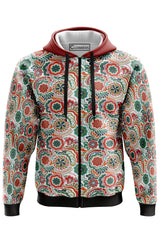 AOZH - MULTI FLORAL ZIPPER HOODIE