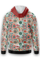 AOZH - MULTI FLORAL ZIPPER HOODIE