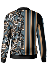 AOBJ - BLACK LINE FLORAL BOMBER JACKET