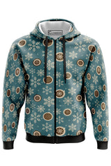 AOZH - SNOW FLAKE ZIPPER HOODIE