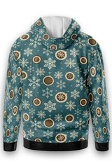 AOZH - SNOW FLAKE ZIPPER HOODIE