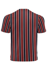 AOUT - RED AND BLACK STRIPES TSHIRT